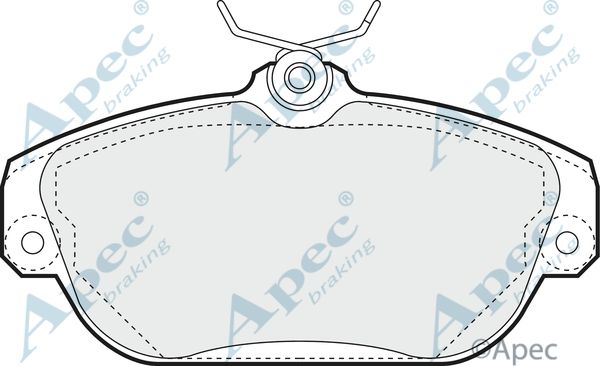APEC BRAKING Комплект тормозных колодок, дисковый тормоз PAD843